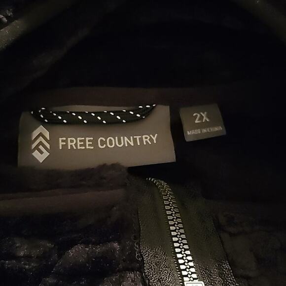 Free Country butter pile super soft Cozy black jacket Women's plus size 2X neW! - Picture 9 of 13